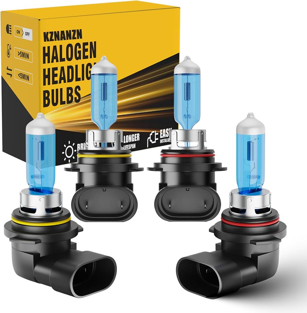 Fit For Honda Accord Sedan 1990-2012 General Upgrade Halogen Headlight Bulbs,9005+9006/HB4 High Low Beam Headlamp Lights Combo,6500K Cool White 100W 400% Brightness Halogen Bulb,Plug n Play,4 Pcs
Amazon's Choice