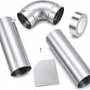 3911EZ9131X 383EEL9001B Upgraded Adjustable Dryer Side Vent Kit, Compatible with LG and Kenmore, Dryer Venting Kit Assembly Replacement Part AP4438852, Exhaust Out Either Side or Bottom