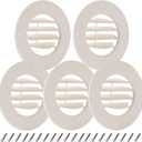 (5-Pack) 6.5" RV Ceiling Vent Covers for Inside Camper, RV AC Vent Cover Replacement, Fits 4-5/8" Ducts, Rotatable Slats for Directional Airflow, White