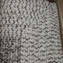 RUGSREAL 10x13 Large Living Room Rug Braided Print Boho Accent Throw Carpet Farmhouse Rustic Rug with Rubber Backing Geometric Bordered Area Rug Bohemian Carpet for Bedroom Home Decor Office, Camel