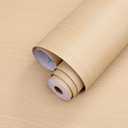 Haimin Wallpaper (24in X 393in) Wood Contact Paper Peel and Stick Self-Adhesive and Removable Wallpaper for Cabinet Wall Furniture Countertop Kitchen Room Wood Grain Wall Paper (Yellow (01))