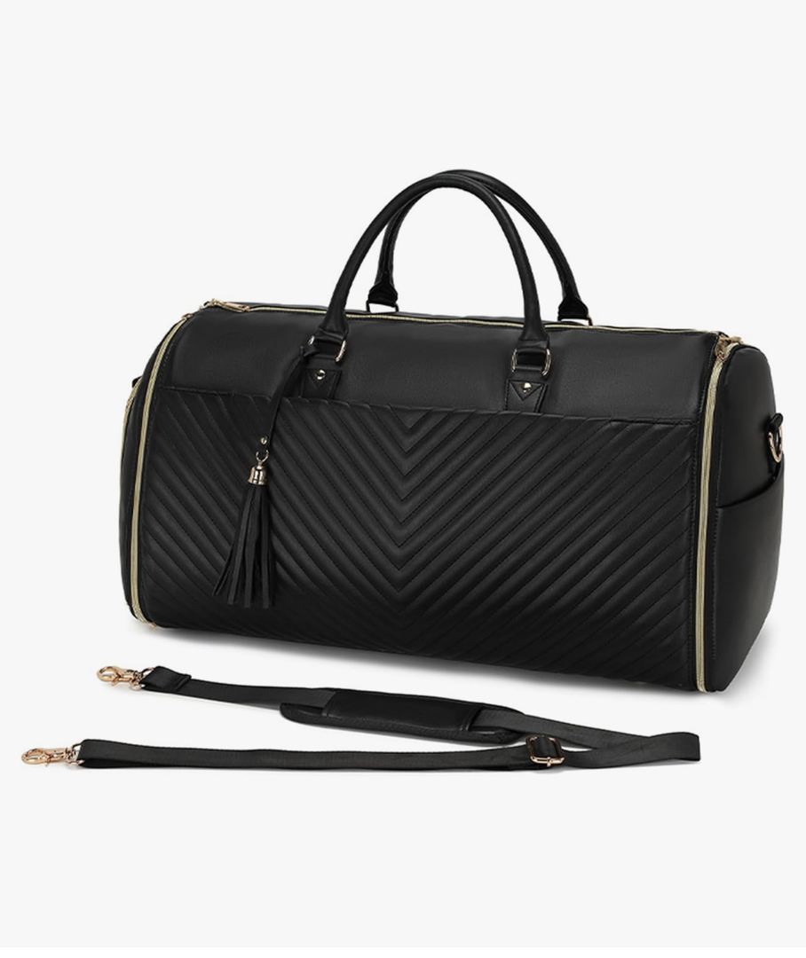 Garment Bag for Travel, 2 in 1 Carry On Duffle Bag with Shoe Pouch, Convertible Foldable Hanging Suitcase Dress Suit Business Travel Bags