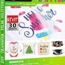 CenDale Glitter DTF Transfer Film - 8.5"x11" 30 Sheets Colorful Glitter DTF Film for Sublimation Hack, Direct to Film Printing on Light & Dark T-Shirts Textile, Hot & Cold Peel DTF Paper