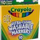 Crayola Ultraclean Broadline Classic Washable Markers (10 Count), (Pack of 3)
