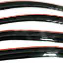 Auto Ventshade [AVS] In-Channel Rain Guards for 2015 - 2022 Chevrolet/GMC Colorado/Canyon Crew Cab | Window Vent Visors, 4 Pcs Smoke | 194995
