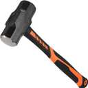 3 PCS 2lb 3lb 4lb Sledge Hammer, Heavy Duty Crack Hammer with Forged Steel Head and Shock Reduction Fiberglass Handle, Club Hammer for Demolition Work