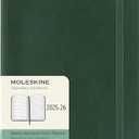 Moleskine Classic 18 Month 2025-2026 Weekly Planner, Soft Cover, Large (5" x 8.25"), Myrtle Green, 208 pages