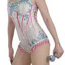 Sinkawa Jackets Sequin Bodysuit Swimsuit Sparkle Costume Tour Outfit Halloween Cosplay For Women Girls（6-7) (S)
