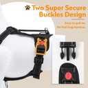 2 x No Pull Dog Harness with 2 Leash Clips, Reflective Adjustable Soft Padded Vest with Handle, Breathable Oxford No Choke Pet Vest for Small Dogs, Black,S