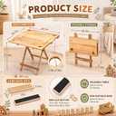 Folding Wooden Domino Table with 4 Tile Racks and Cup Holders, 30.7 x 30.7 x 27.6 inches
