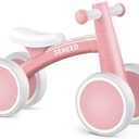 SEREED Baby Balance Bike for 1 Year Old Boys Girls 12-24 Month Toddler Balance Bike, 4 Wheels Toddler First Bike, First Birthday Gifts, Pink