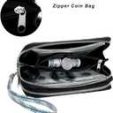 Double Zipper Wallet for Woman Clutch Purse with Cell Phone Holder for Smartphone/Card/Coin/Cash