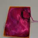 Cosplay Long Hot Pink mix Purple Wig 28 Inch Middle Part Synthetic Wig Realistic Gifts Party Wigs for Women Daily Use Colorful Wigs (Hot Pink mix Purple)