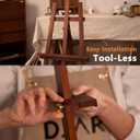DJAR Art Easel for Painting, Tool-Less Installation Adjustable Wooden Painting Easel Stand for Adults, Artist, Beginners, Hold Canvas up to 39'', Walnut