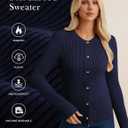 GRACE KARIN Knit Cardigan Sweaters for Women Long Sleeve Ribbed Button Up Sweater 2026 Spring Casual Jacket (L)