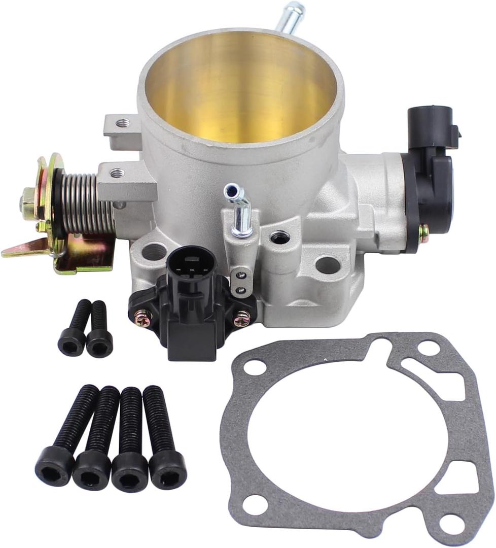 70MM Throttle Body with Nut and Gasket Kit for Acura Integra 1990-2001, Honda Accord 1990-1997, Civic 1996-2000, Civic del Sol 1993-1997, Prelude 1992-2001, S2000 2000-2005