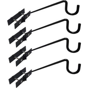 Heavy Duty Railing Deck Bird Feeder Hanger Hook Mount 13 Inch 4 Pack for Bird Feeders,Planters,Plants Flower Suet Baskets,Lanterns,Wind Chimes Holiday Decoration (4 Pack)