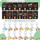 28 Set Back to School Gifts Include Acrylic Mini Animal Keychains First Day of School Cards and Organza Bags for Students Kids Back to School Classroom Gifts Jungle Animal Party Favors