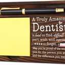 Dentist Gifts, Appreciation Office Gift for Dentist, Motivational Desk Decor Gifts for Dentist, Office Desk Decor, Retro Note Pad Holder with Inspirational Quotes,6.5x4.7 Inches,HFF9