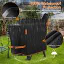 [Upgraded 1000D Heavy Duty Fabric] Grill Cover for Traeger Pro 22/575 Series BAC503, Waterproof Wood Pellet Smoker Cover, Tear & Fade Resistant with Buckle &Zipper, for Traeger Lil'Tex Elite, Eastwood