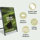 A Frame Sign 24x36 Inches Portable Sandwich Board Outdoor Sign Holder Heavy Duty Display Double Sided Sidewalk Sign Ideal for Mall Restaurant Supermarket Trade Shows (Frame only),1PACK