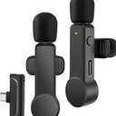 2 Pack Lavalier Microphone USB C Wireless Lav Mic for Android Phone Noise Canceling Mini Lapel Mic Type C for iPhone 15/16/17 Video Recording Vlog Tiktok