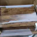 ChooChoo Farmhouse End Table for Small Spaces, Narrow Side End Table with Storage Shelf, Rustic A-Design Nightstand Sofa Table for Living Room, Bedroom (Rustic Brown) 2 Pack