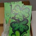 Vicenpal St. Patrick's Day Wooden Porch Sign Shamrock Wood Standing Decor Front Door Hanging 46 Inch Green Luck Rustic Vertical Porch Sign for Irish Garden Outdoor Indoor Yard Party Home Decoration