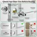 Smart Door Lock with Knob, Keyless Entry Door Locks with Handle, Fingerprint Door Knob for Bedroom/Front Door/Apartment,Generate Passcode Remotely Silver