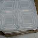 4 Pack Snack Containers, 4 Compartments Bento Snack Box, Reusable Meal Prep Lunch Containers for Kids Adults, Divided Food Storage Containers for School Work Travel