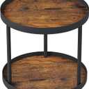 Giikin 2 Tier Lazy Susan Organizer, Two Tier Lazy Susan Turntable for Kitchen Countertop Spice Rack Organizer (Rustic Brown, 9.8" x 9.8" x 8.8")