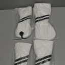 Golf Club Head Covers - 4Pcs Golf Accessories Club Covers Set for Woods and Driver Fairway Hybrids with Interchangeable Tags-White