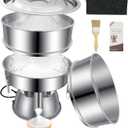 Automatic Powder Sifter Machine, 30 Mesh 50 Mesh Stainless Steel Sieve Shaker, 110V Vibrating Sifter for Flour & Powder, 2 Screens Included