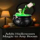 KYWYOYOU 2025 Halloween Decorations Indoor  Floating Potion Bottles with LED Mist Maker, Black Skull Pot Diffuser for Spooky Indoor Party Table & Home Decor