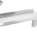 Stainless Steel Shelf 12" x 24", 210LBS Wall Mounted Commercial Stainless Steel Shelving, Stable Stainless Wall Shelf for Kitchen, Bar, Restaurant and Garage
