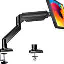 ErGear Single Monitor Arm for 13-36 inch Screens, Adjustable Gas Spring Monitor Mount Holds up to 22 lbs, Computer Monitor Stand with VESA Mount, C-Clamp & Grommet Base, Max VESA 100x100mm