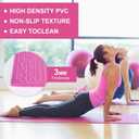 3 mm Thick Yoga Mat Bulk, Non Slip Exercise Workout Fitness Pad for Women Men, Gym Home Yoga Pilates, Easy to Clean, Sturdy PVC