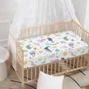 Sea Animals Fitted Crib Sheet for Boys Girls Fish and Octopus Baby Sheet for Standard Crib and Toddler Corals Nautical Aquatic Shells Nursery Bed Mattress Sheets 28"x52"