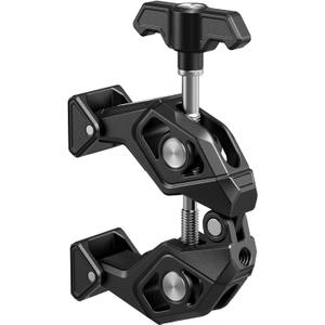 SMALLRIG Crab-Shaped Super Clamp with Swivel Tip & 1/4"-20 Expansion Holes, Max Clamping 50mm (2") for Camera Mounts, Tripod Accessories, Round Tube/Flat Surface, 5319