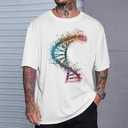 DNA Colorful Print Art DNA T-Shirt, XL