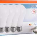 SYLVANIA LED Light Bulb, 100W Equivalent A19, Efficient 14W, Frosted Finish, 1500 Lumens, Bright White - Pack of 4 (78102)