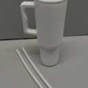 Simple Modern 40 oz Trek Tumbler with Handle and Straw Lid | Cup Holder Friendly Insulated Stainless Steel Travel Mug | Winter White