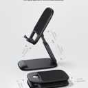 Lamicall Cell Phone Stand for Desk - [Height Adjustable] Foldable Mobile Phone Holder, Portable Stand for iPhone 17 16 15 14 13 12 11 Pro Max Plus Air, Galaxy S25, Office Gift Mothers Day Accessories