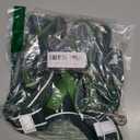 GAMUDA Small Pet Harness Collar and Leash Set, Step in No Chock No Pull Linen Fabric Soft Mesh Dog Vest Harnesses Reflective for Dogs Puppy Cats Kitten Rabbit (Green, M)