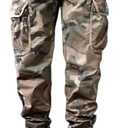 AGCOAH Men's Camouflage Sweat Trailcrest Pants Tactical Apparel Cargo Pant Sports Style XL