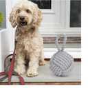 Pomeat Nautical Decorative Door Stopper with Rope Weighted Base - Heavy Duty Door Stop for Home Window Wedge - 6" (Grey)