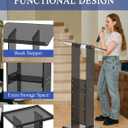 Acrylic Podium Stand with Storage Shelf, 45.5" Modern Black Lectern with Reading Platform for Classroom, Weddings, Conference, Concert, Professional Presentation Podiums
