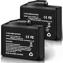 Auzoe 3500mAh 7.4V Battery Pack of 2, Batteries for Heated Gloves, Rechargeable Lithium Polymer Battery Replacement, Socks, Hats, Mittens, Vest, Jacket, Hand Muff, Boots, Hat, Knee Braces