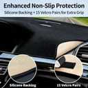 Dash Cover Fit for 2019-2021 Chevy Silverado/GMC Sierra 1500 2500HD 3500HD, Dashboard Cover Sun Shade Pad Custom Fit Dash Mat Protects Dashboard from UV, Cracks & Fading, Black