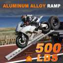 Foldable Bicycle Ramp - 500 LBS Load Capacity, 68.11" L x 6.69" W Heavy Duty Ramp for Pickup Trucks, Fits Mountain Bikes & Motorcycles